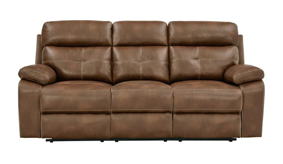 Damiano Upholstered Tufted Living Room Set Tri-tone Brown