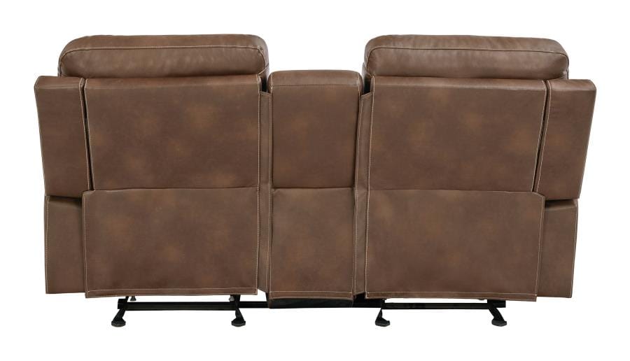 Damiano Upholstered Tufted Living Room Set Tri-tone Brown