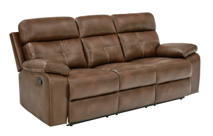 Damiano Button Tufted Motion Sofa Tri-tone Brown