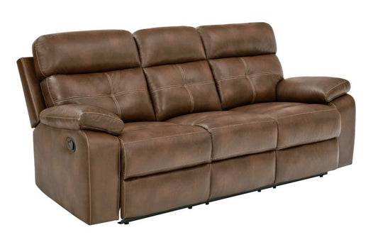 Damiano Button Tufted Motion Sofa Tri-tone Brown