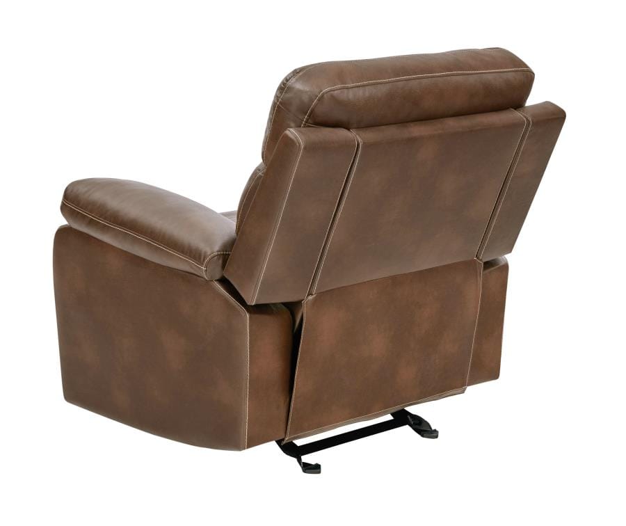 Damiano Upholstered Glider Recliner Tri-tone Brown