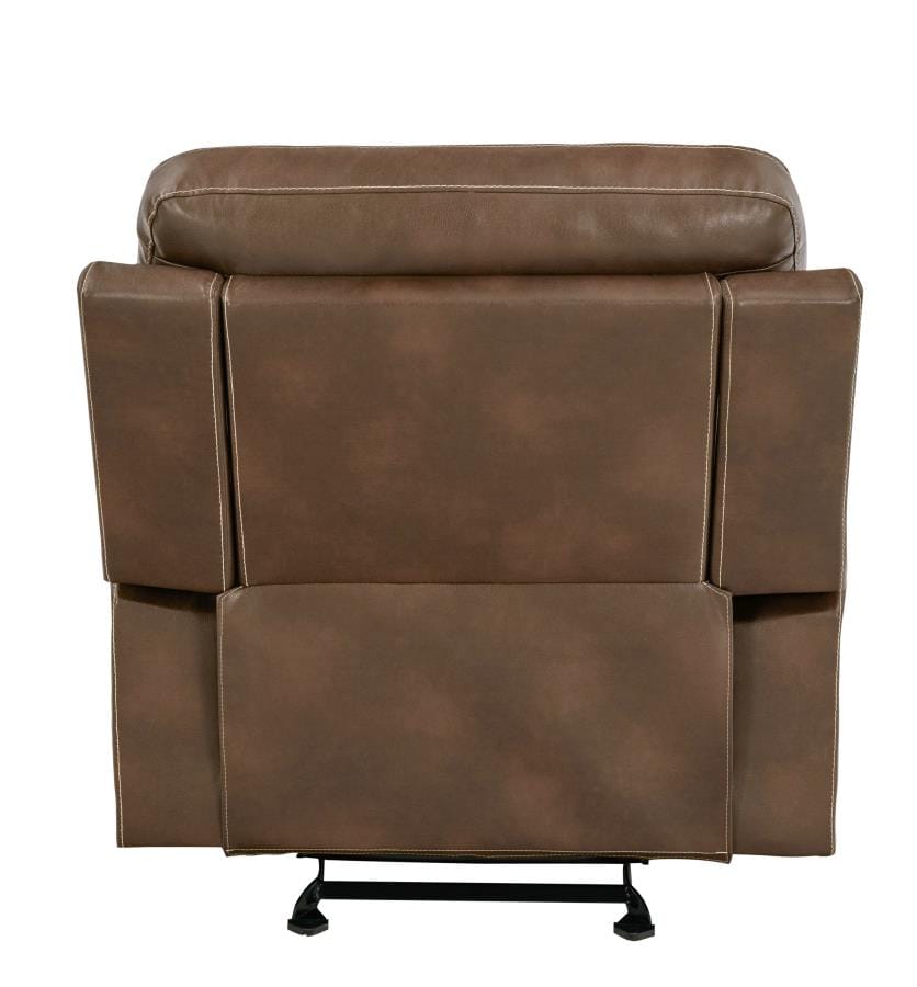 Damiano Upholstered Glider Recliner Tri-tone Brown