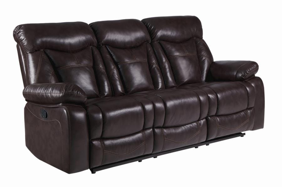 Zimmerman Pillow Top Arm Motion Sofa Dark Brown