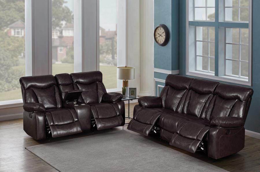 Zimmerman Pillow Top Arm Motion Sofa Dark Brown