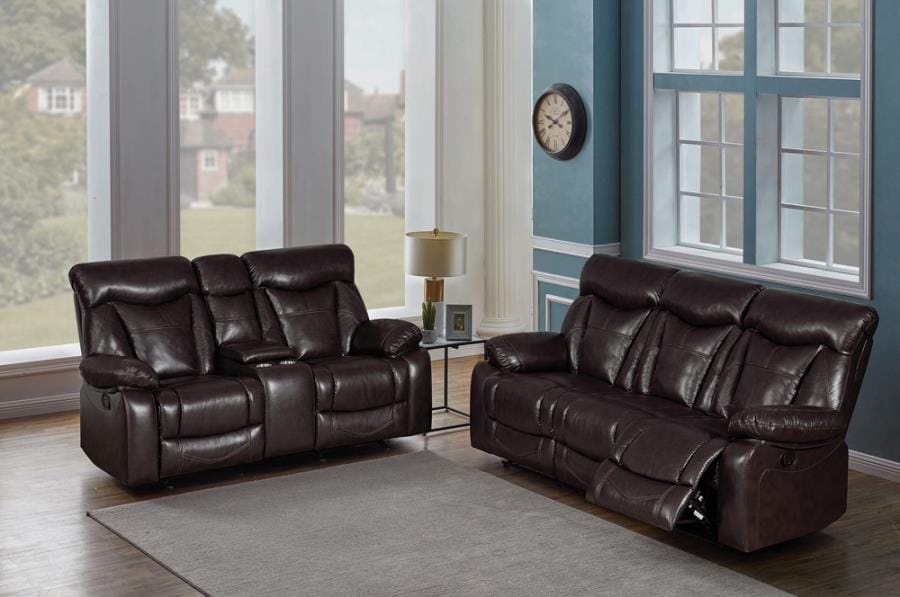 Zimmerman Pillow Top Arm Motion Sofa Dark Brown