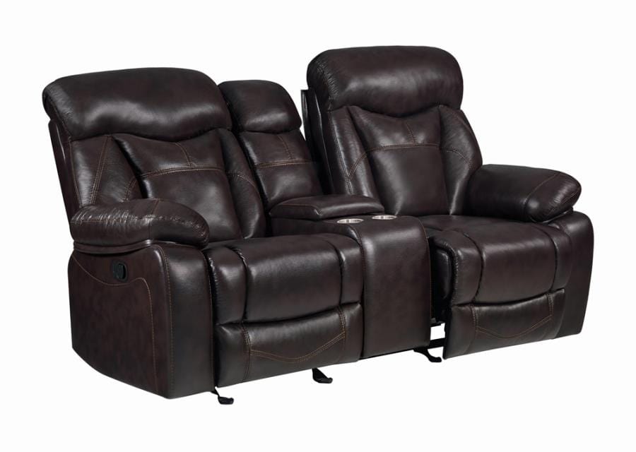 Zimmerman Pillow Top Arm Motion Loveseat Dark Brown