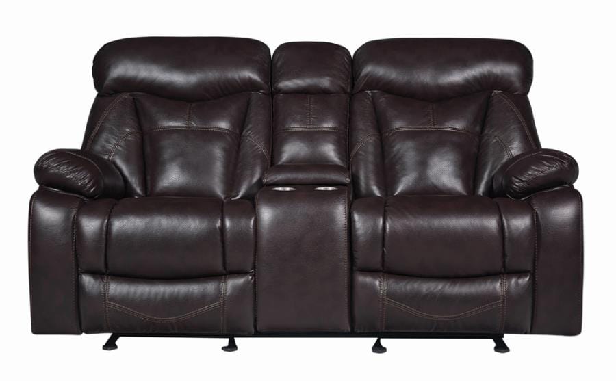 Zimmerman Pillow Top Arm Motion Loveseat Dark Brown