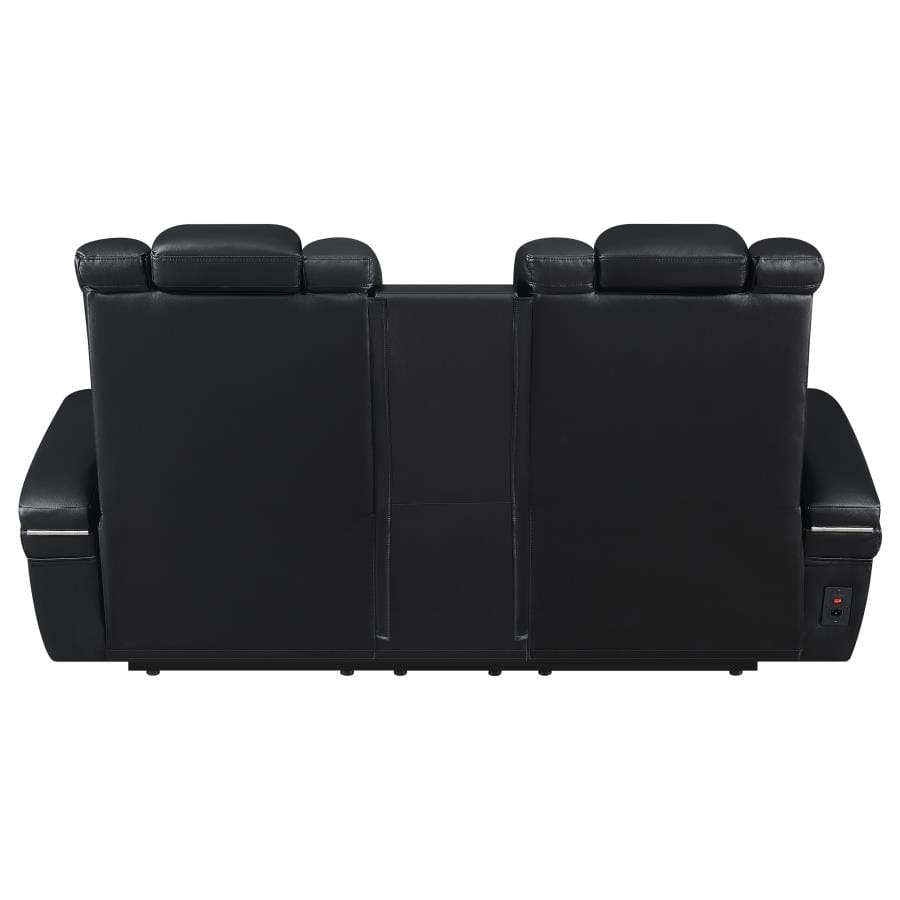 Delange Power^2 Loveseat with Headrests Black