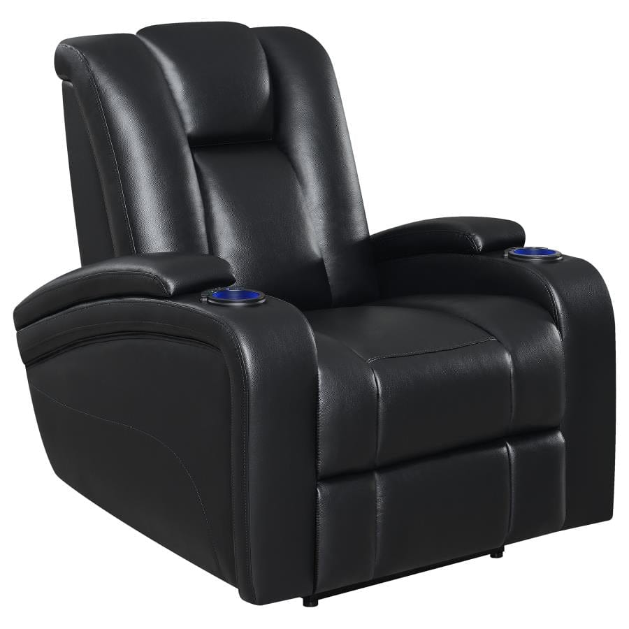 Delange Power^2 Recliner with Headrest Black