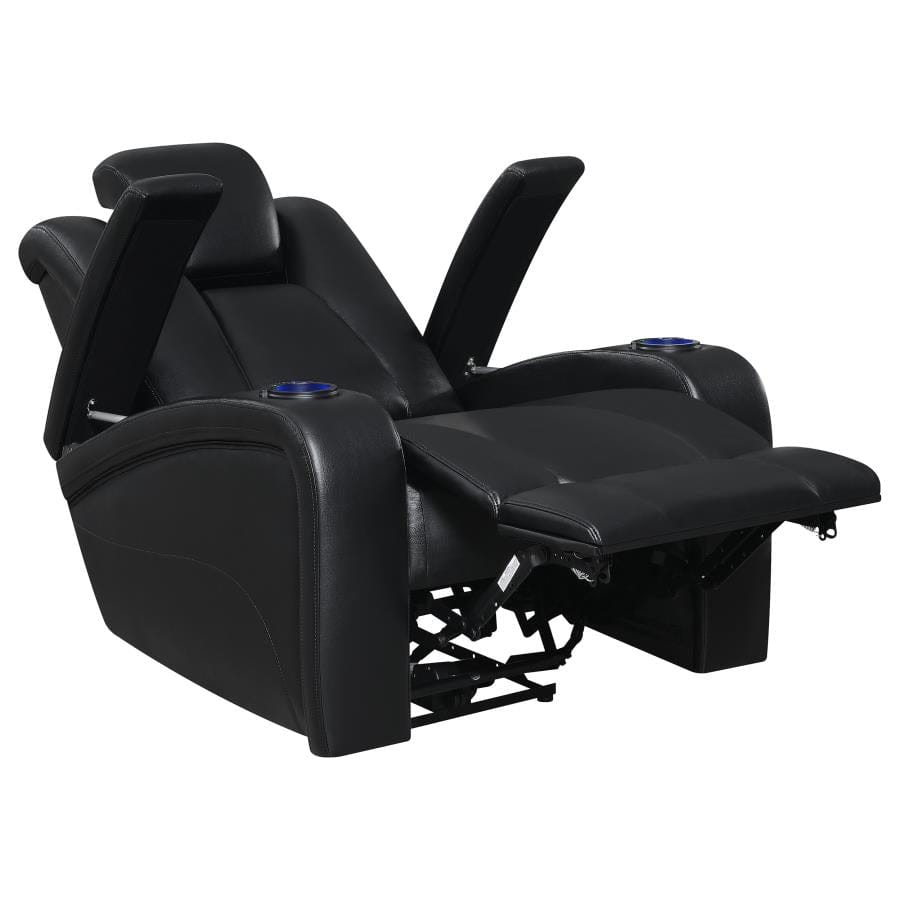 Delange Power^2 Recliner with Headrest Black