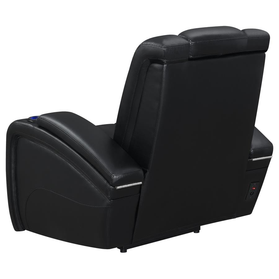 Delange Power^2 Recliner with Headrest Black