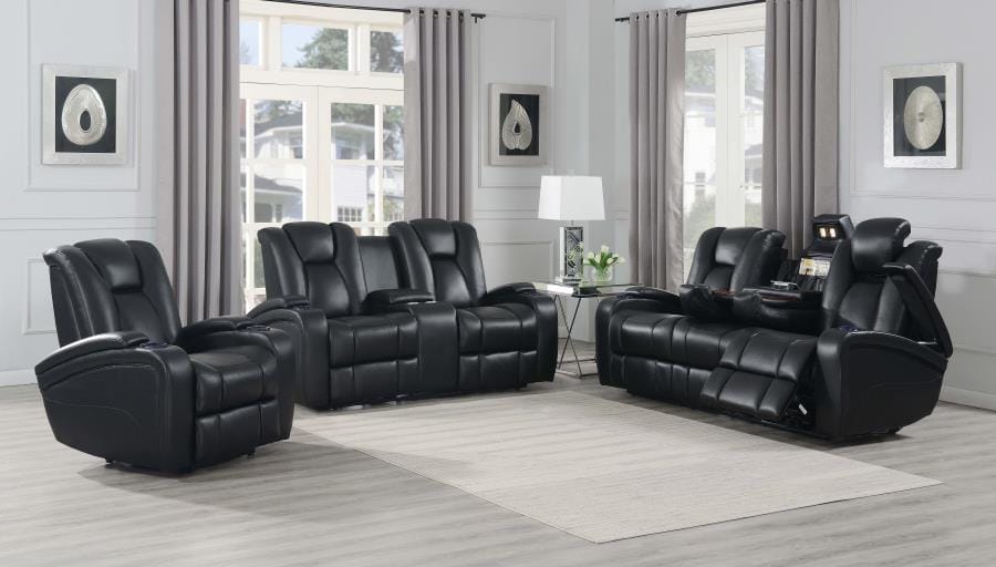 Delange Power^2 Recliner with Headrest Black