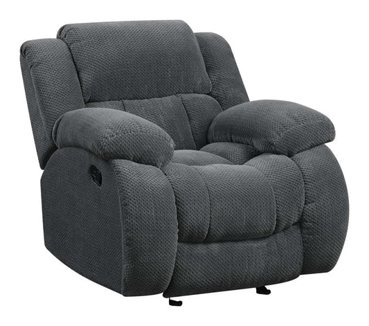 Weissman Upholstered Glider Recliner Charcoal