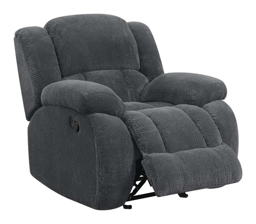 Weissman Upholstered Glider Recliner Charcoal