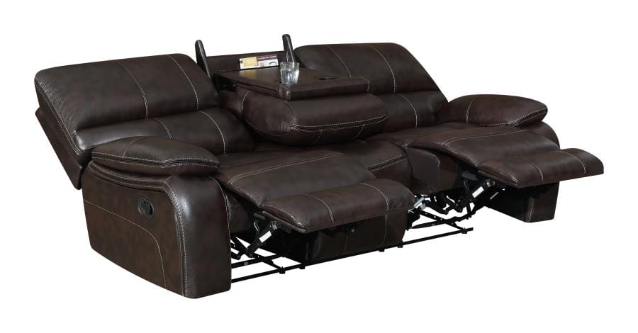 Willemse Motion Sofa with Drop-down Table Dark Brown