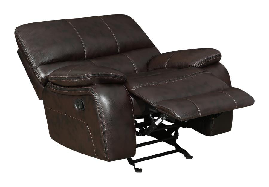 Willemse Upholstered Glider Recliner Dark Brown