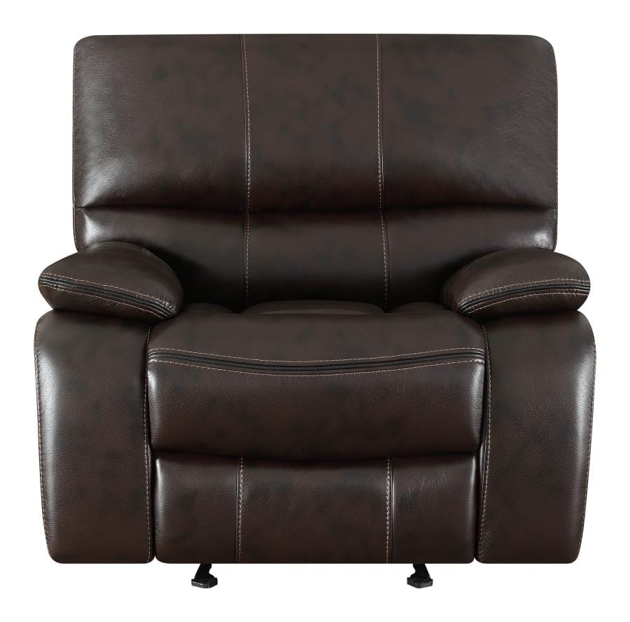 Willemse Upholstered Glider Recliner Dark Brown