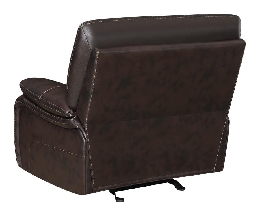 Willemse Upholstered Glider Recliner Dark Brown