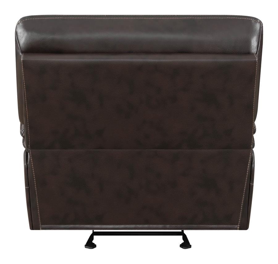 Willemse Upholstered Glider Recliner Dark Brown