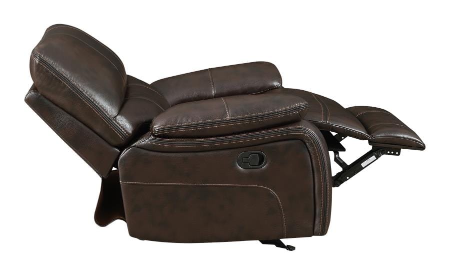 Willemse Upholstered Glider Recliner Dark Brown