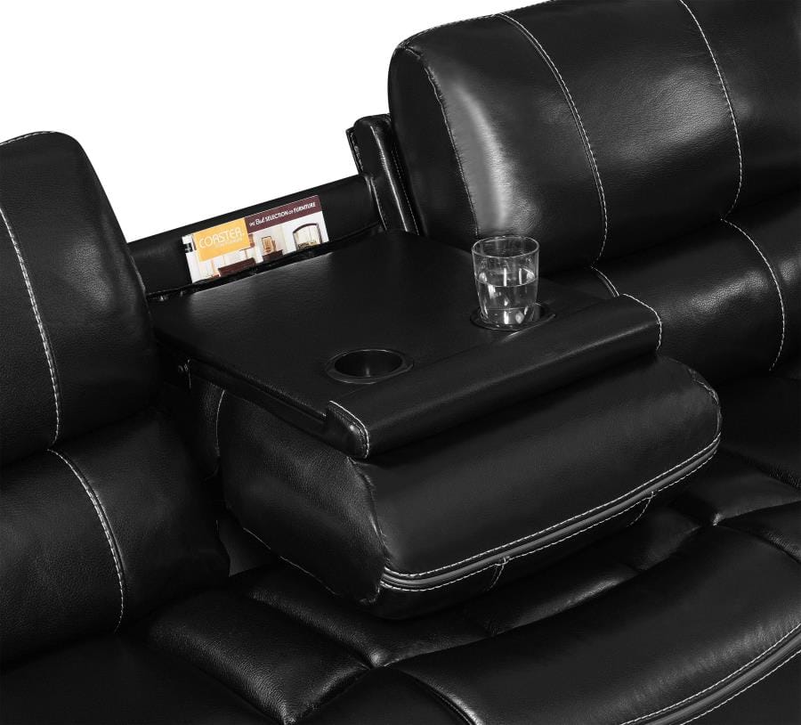 Willemse Motion Sofa with Drop-down Table Black