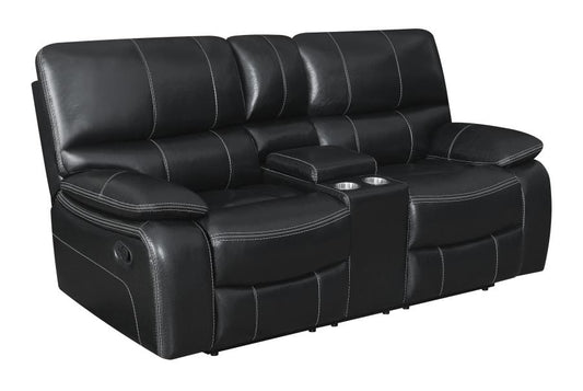 Willemse Motion Loveseat with Console Black