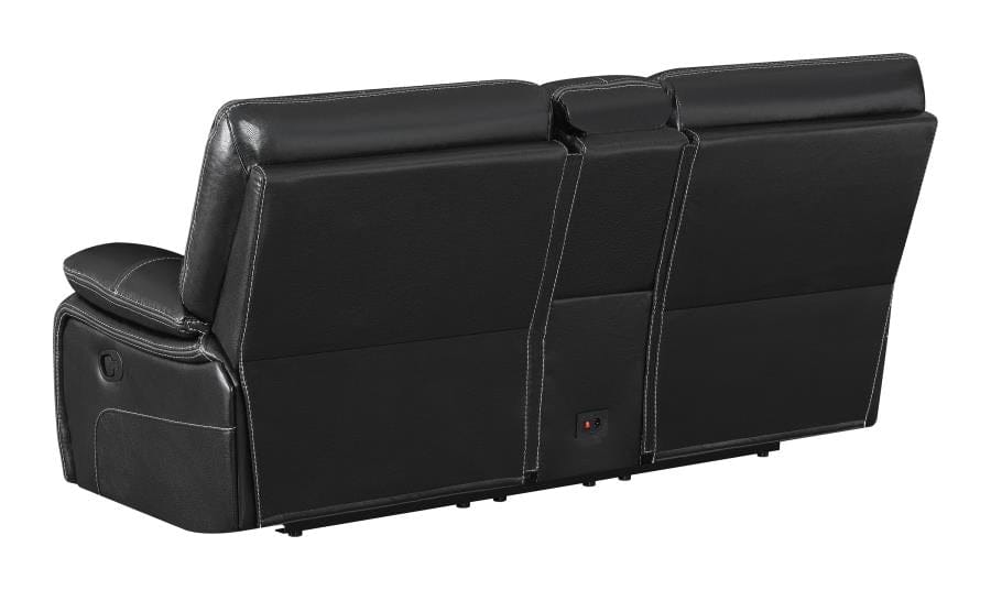 Willemse Motion Loveseat with Console Black