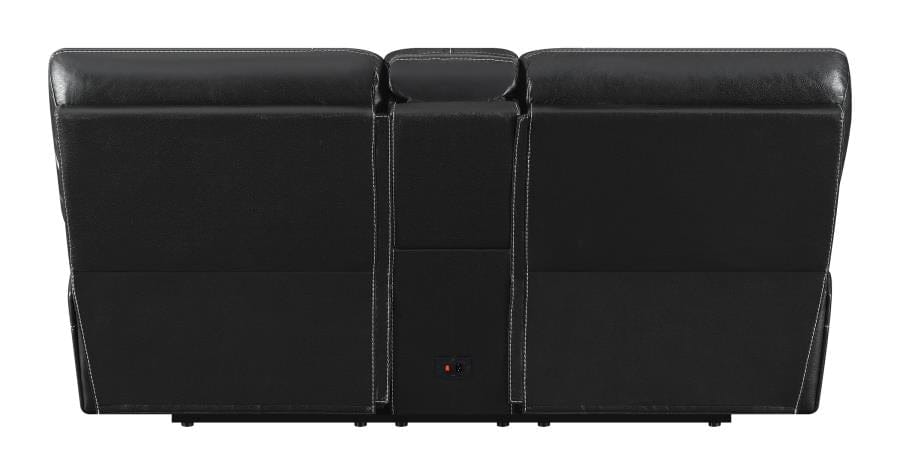 Willemse Motion Loveseat with Console Black