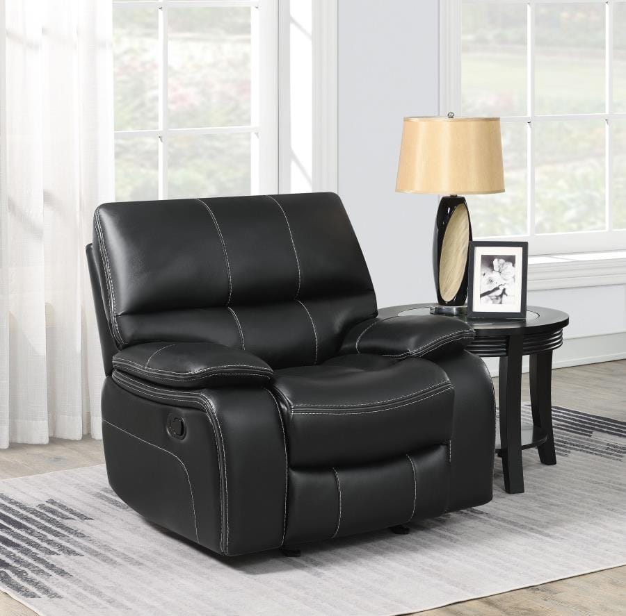 Willemse Upholstered Glider Recliner Black