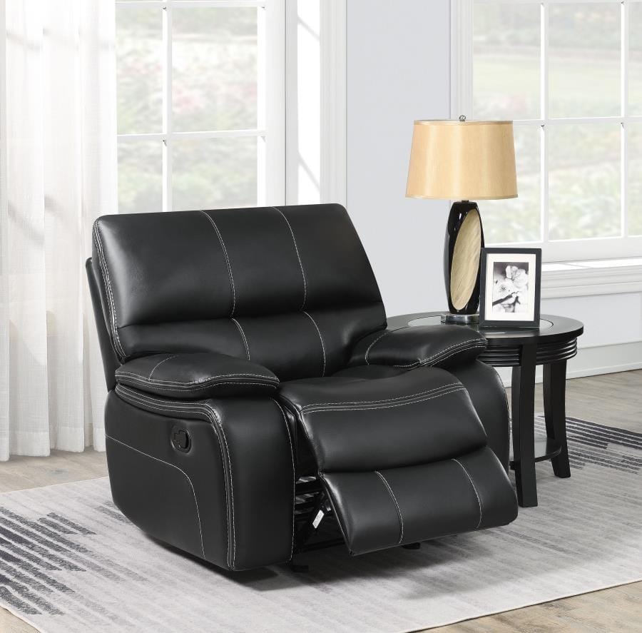 Willemse Upholstered Glider Recliner Black