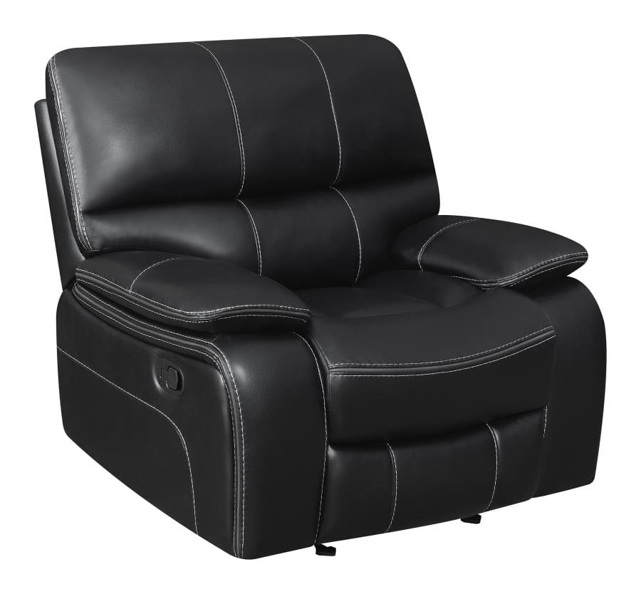 Willemse Upholstered Glider Recliner Black