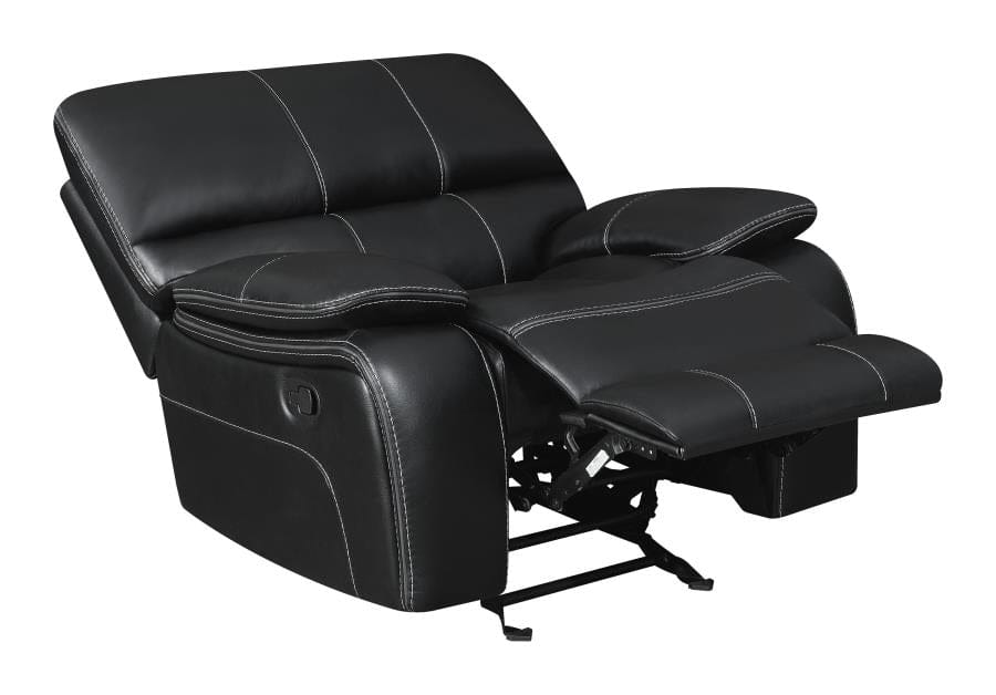 Willemse Upholstered Glider Recliner Black