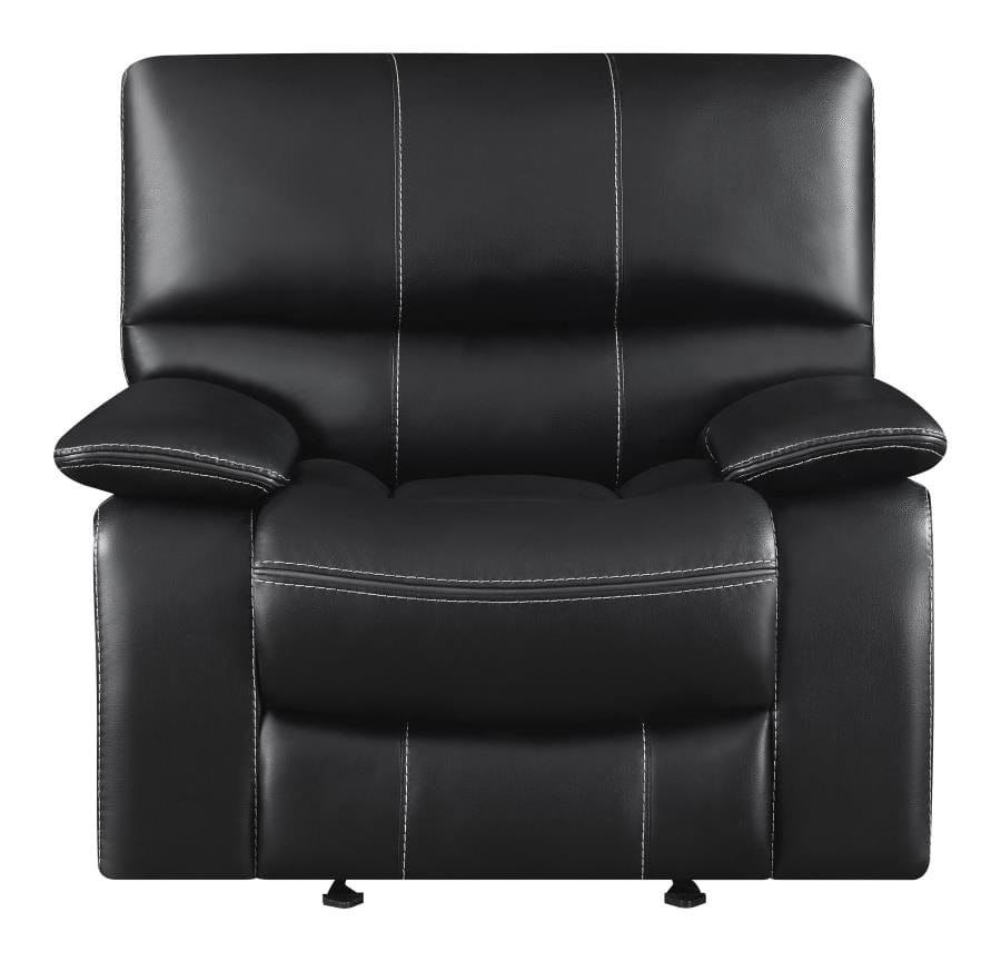 Willemse Upholstered Glider Recliner Black