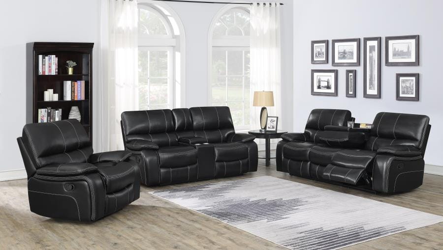 Willemse Upholstered Glider Recliner Black