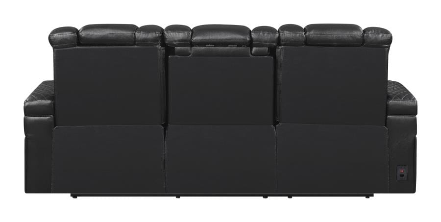 Delangelo Power^2 Sofa with Drop-down Table Black