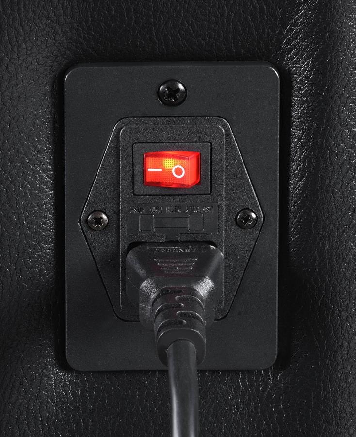 Delangelo Power^2 Loveseat with Drop-down Table Black