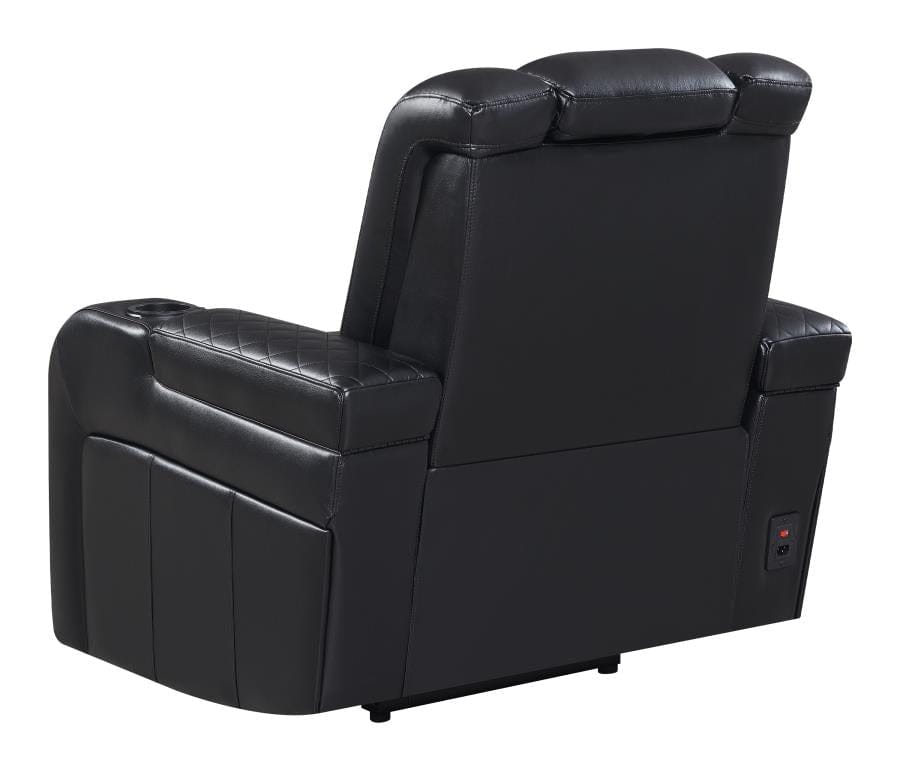 Delangelo Power^2 Recliner with Cup Holders Black