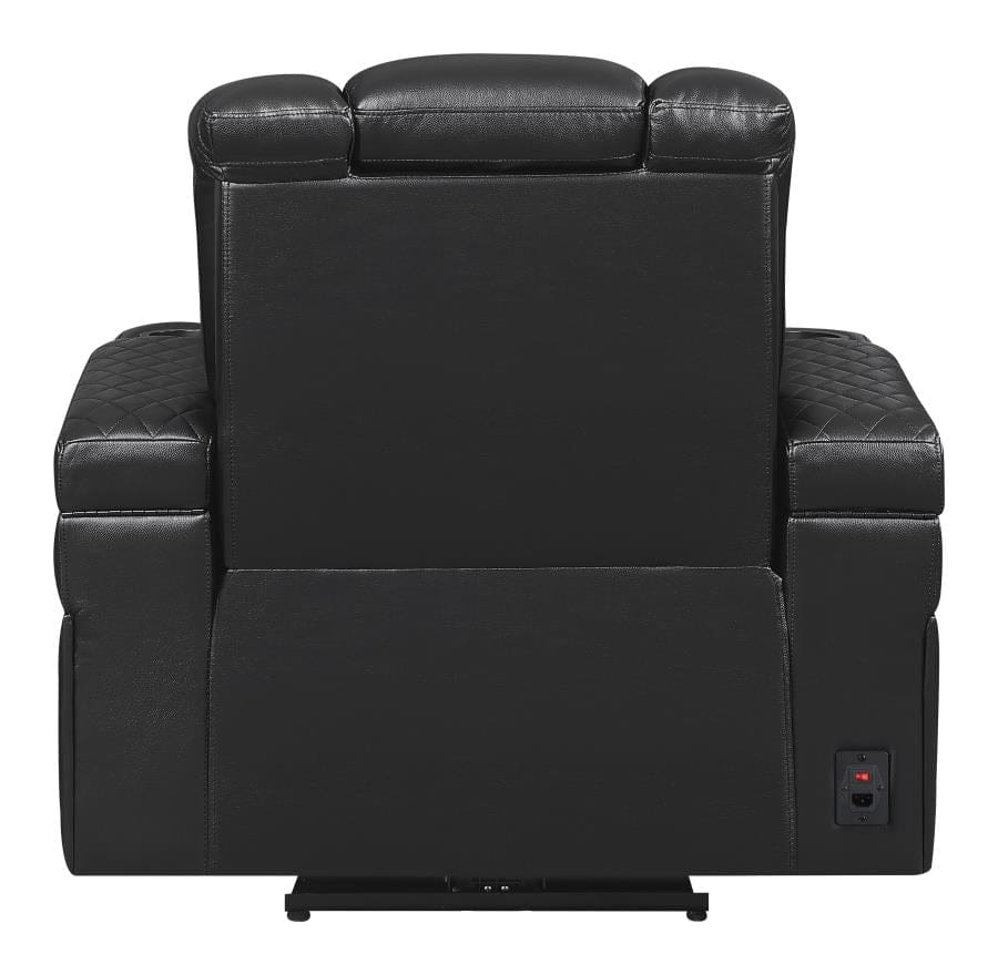 Delangelo Power^2 Recliner with Cup Holders Black