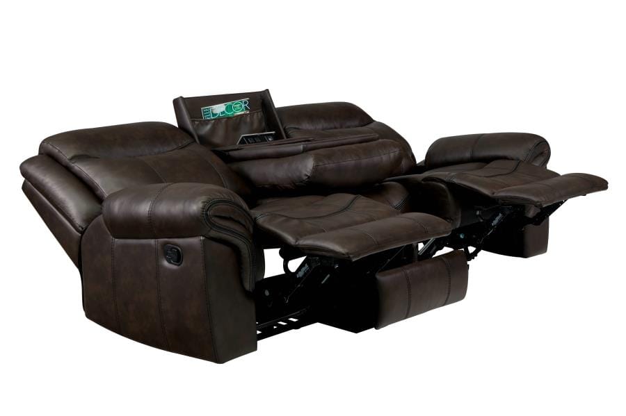 Sawyer Upholstered Tufted Living Room Set Cocoa Brown