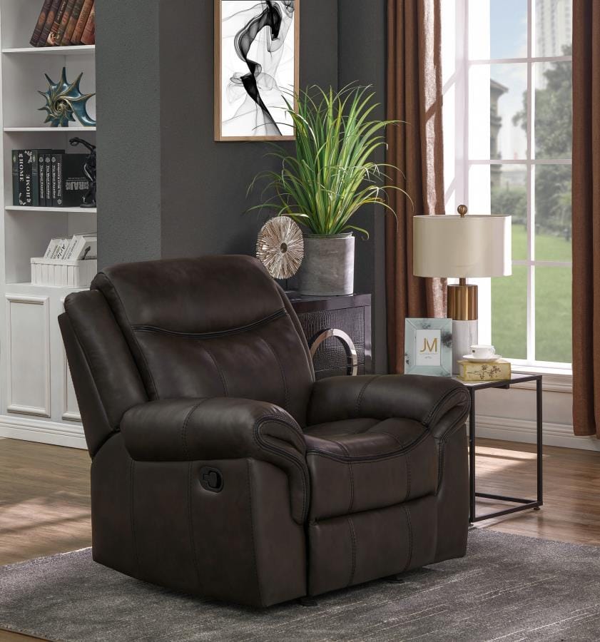 Sawyer Upholstered Glider Recliner Cocoa