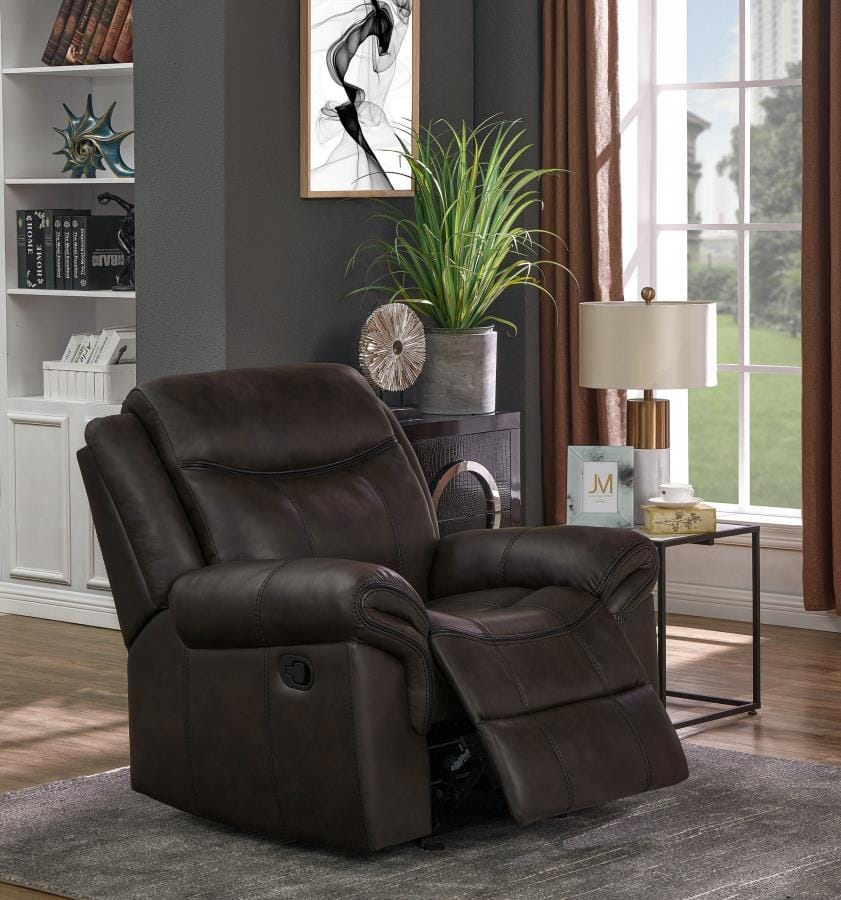 Sawyer Upholstered Glider Recliner Cocoa