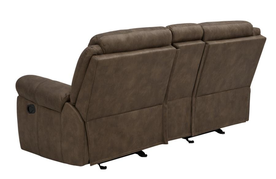 Sawyer Glider Loveseat with Console Macchiato