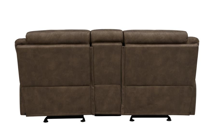 Sawyer Glider Loveseat with Console Macchiato
