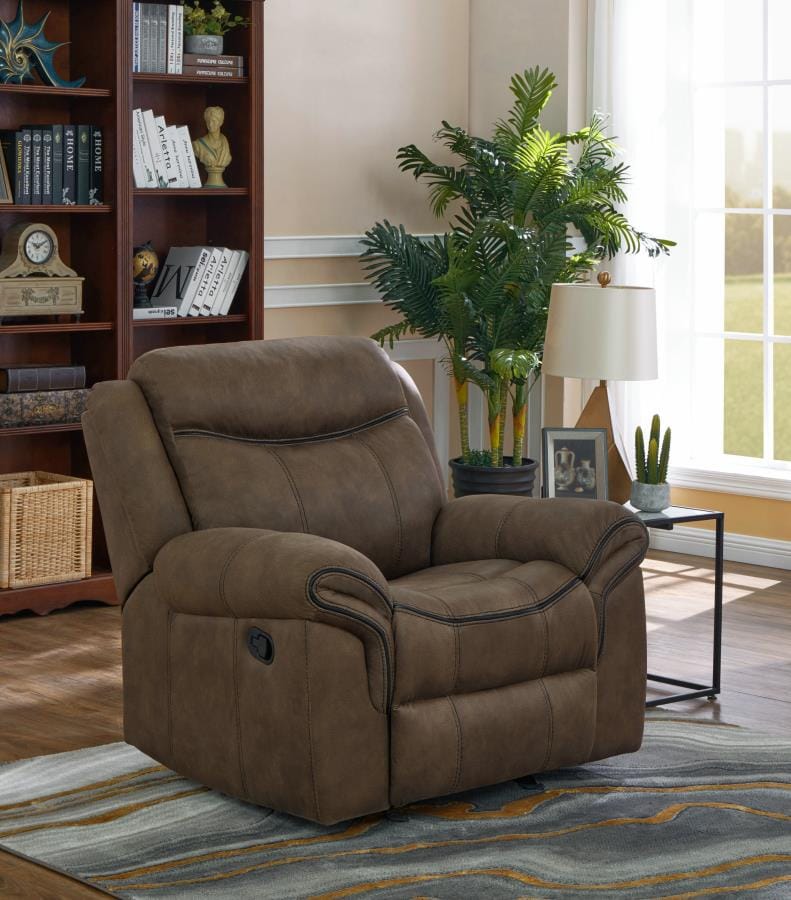 Sawyer Upholstered Glider Recliner Macchiato
