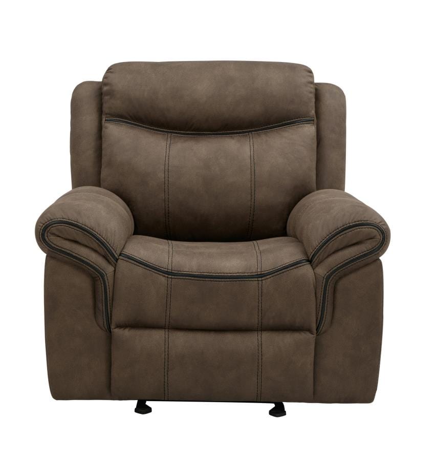 Sawyer Upholstered Glider Recliner Macchiato