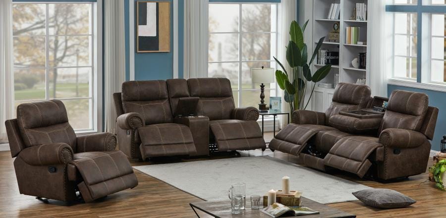 Brixton 3-piece Living Room Set Buckskin Brown