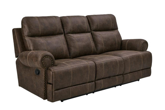 Brixton Upholstered Motion Sofa with Cup Holders Buckskin Brown