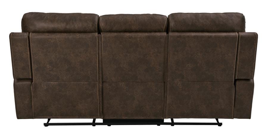 Brixton Upholstered Motion Sofa with Cup Holders Buckskin Brown