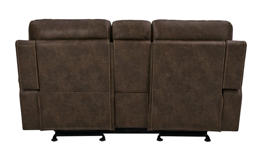 Brixton Glider Loveseat with Cup Holders Buckskin Brown