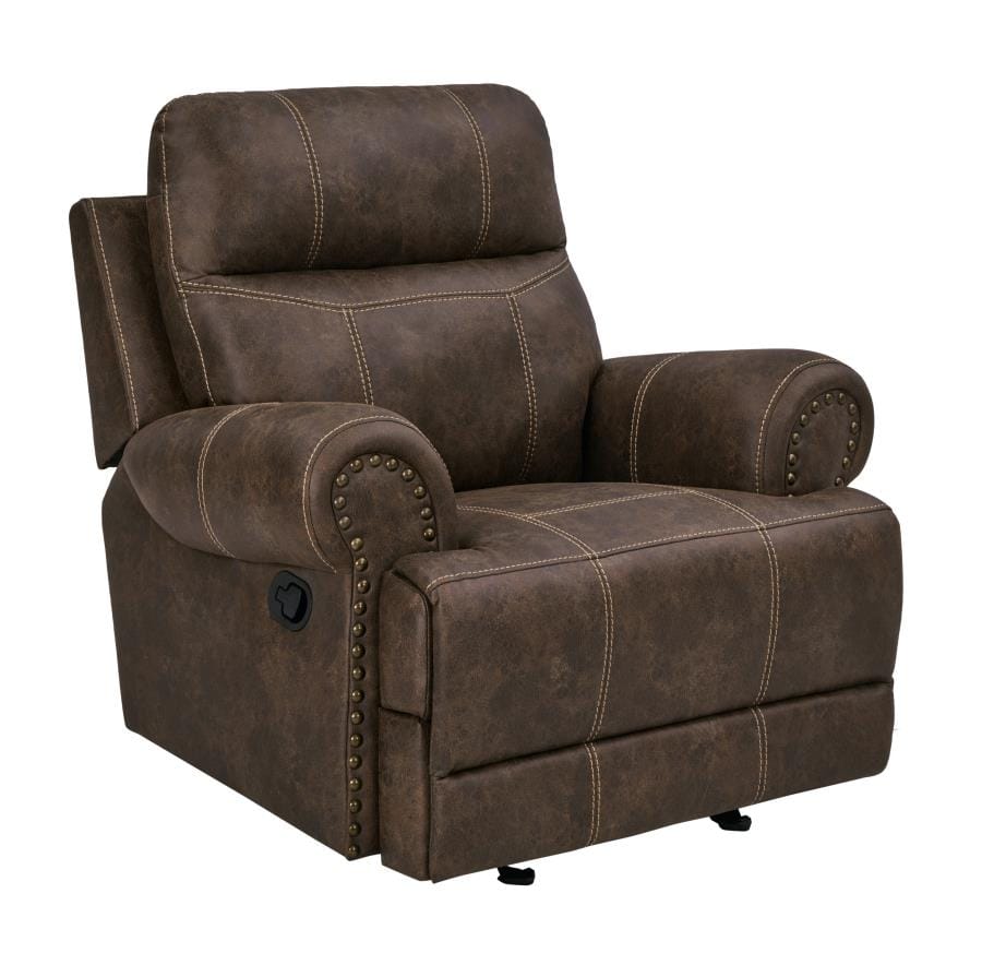 Brixton Upholstered Glider Recliner Buckskin Brown